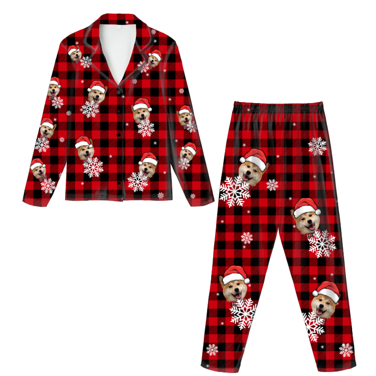 Personalized Kids Christmas Pajama Set – Custom Photo Loungewear | Soft Milk Silk | Machine Washable