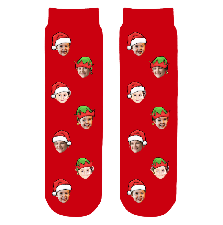 Custom Face Christmas Crew Socks – Unique Holiday Gift