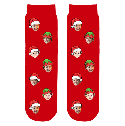 Custom Face Christmas Crew Socks – Unique Holiday Gift