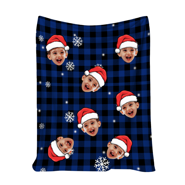 Unique Custom Photo Blanket – Cozy Fleece Throw, Personalized Christmas Gift Idea