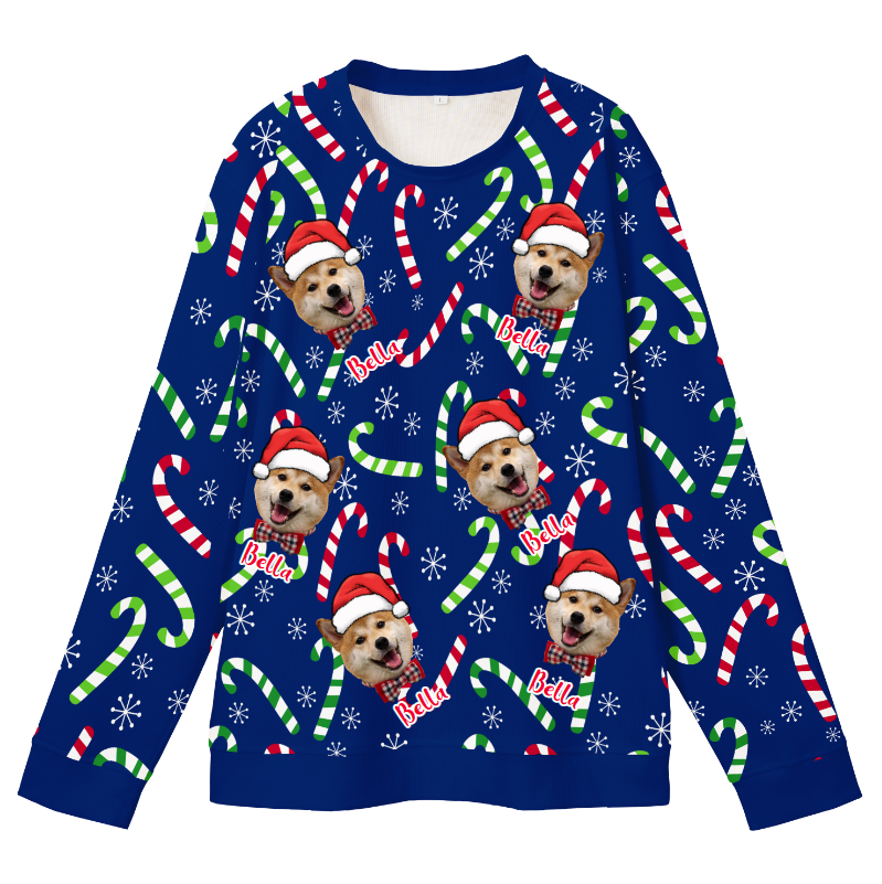 Personalized Ugly Christmas Sweater – Upload Picture, Create Funny Family Matching Xmas Outfit