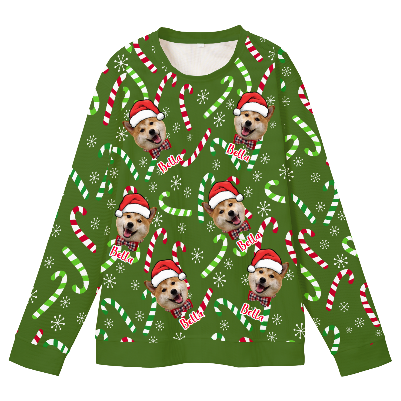 Personalized Ugly Christmas Sweater – Upload Picture, Create Funny Family Matching Xmas Outfit
