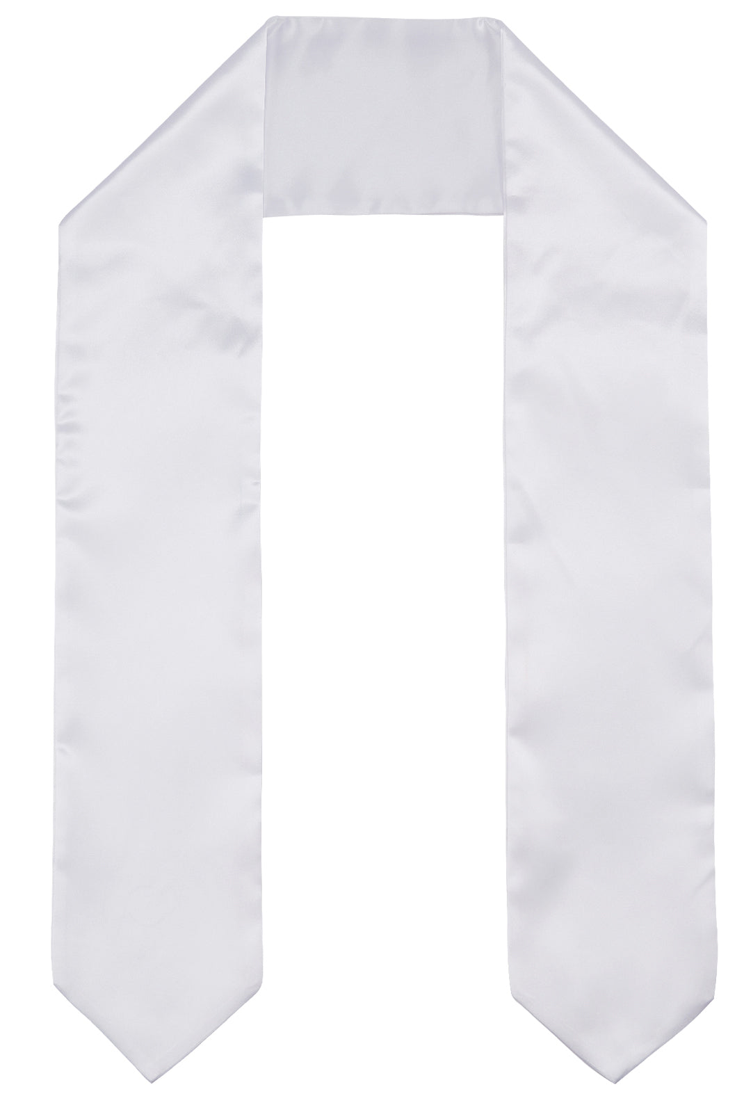 Blank White Graduation Stole 72 Inch x 5.9 Inch for Sublimation - Double Layer 260GSM Satin Graduation Sash for Heat Transfer Vinyl Embroidery - Plain DIY Unisex Adult Honor Stole for Class
