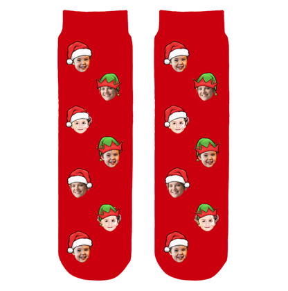 Custom Face Christmas Crew Socks – Unique Holiday Gift