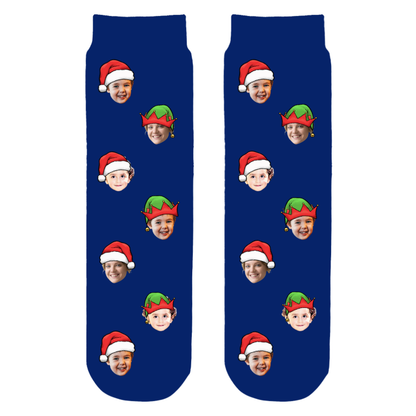 Custom Face Christmas Crew Socks – Unique Holiday Gift