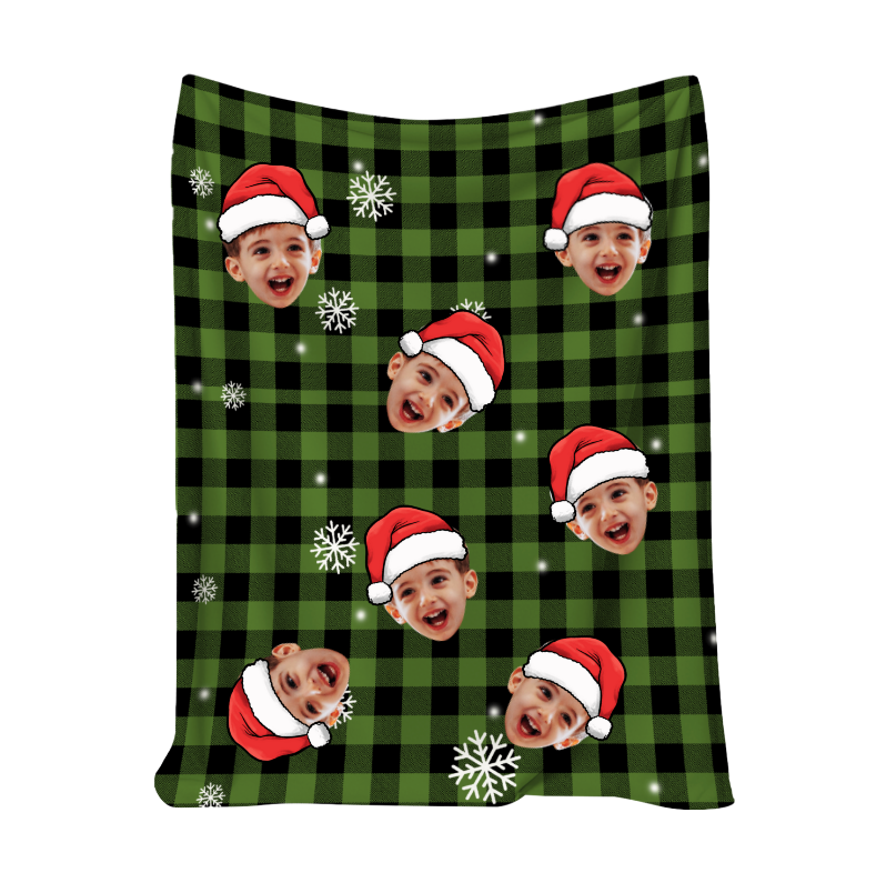 Unique Custom Photo Blanket – Cozy Fleece Throw, Personalized Christmas Gift Idea