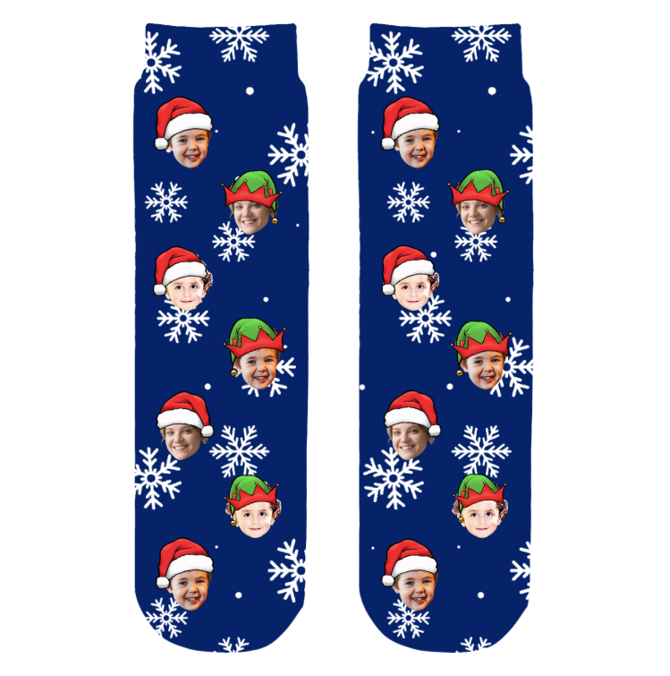 Personalized Photo Crew Socks – Christmas Gift Surprise