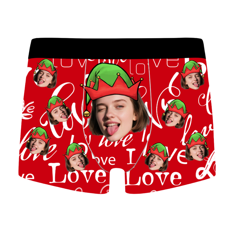 Funny Custom Face Boxer Briefs for Christmas