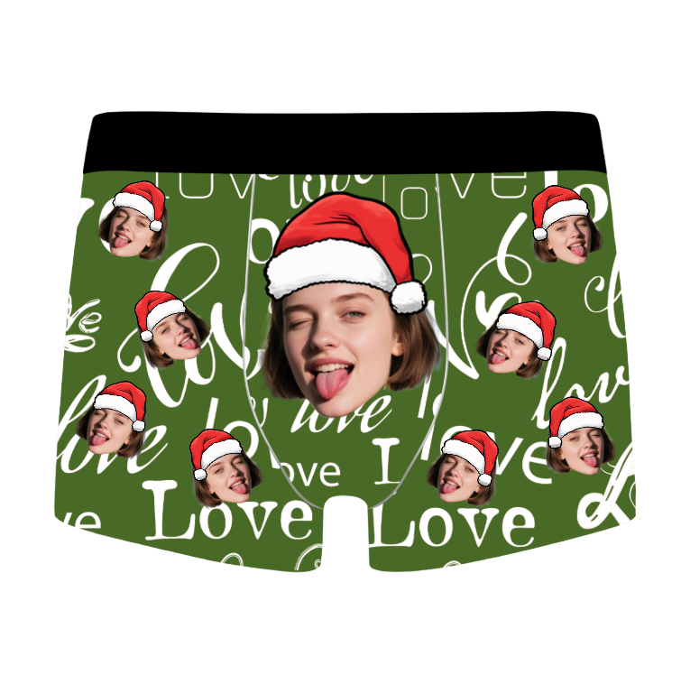 Funny Custom Face Boxer Briefs for Christmas