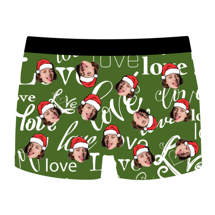 Funny Custom Face Boxer Briefs for Christmas