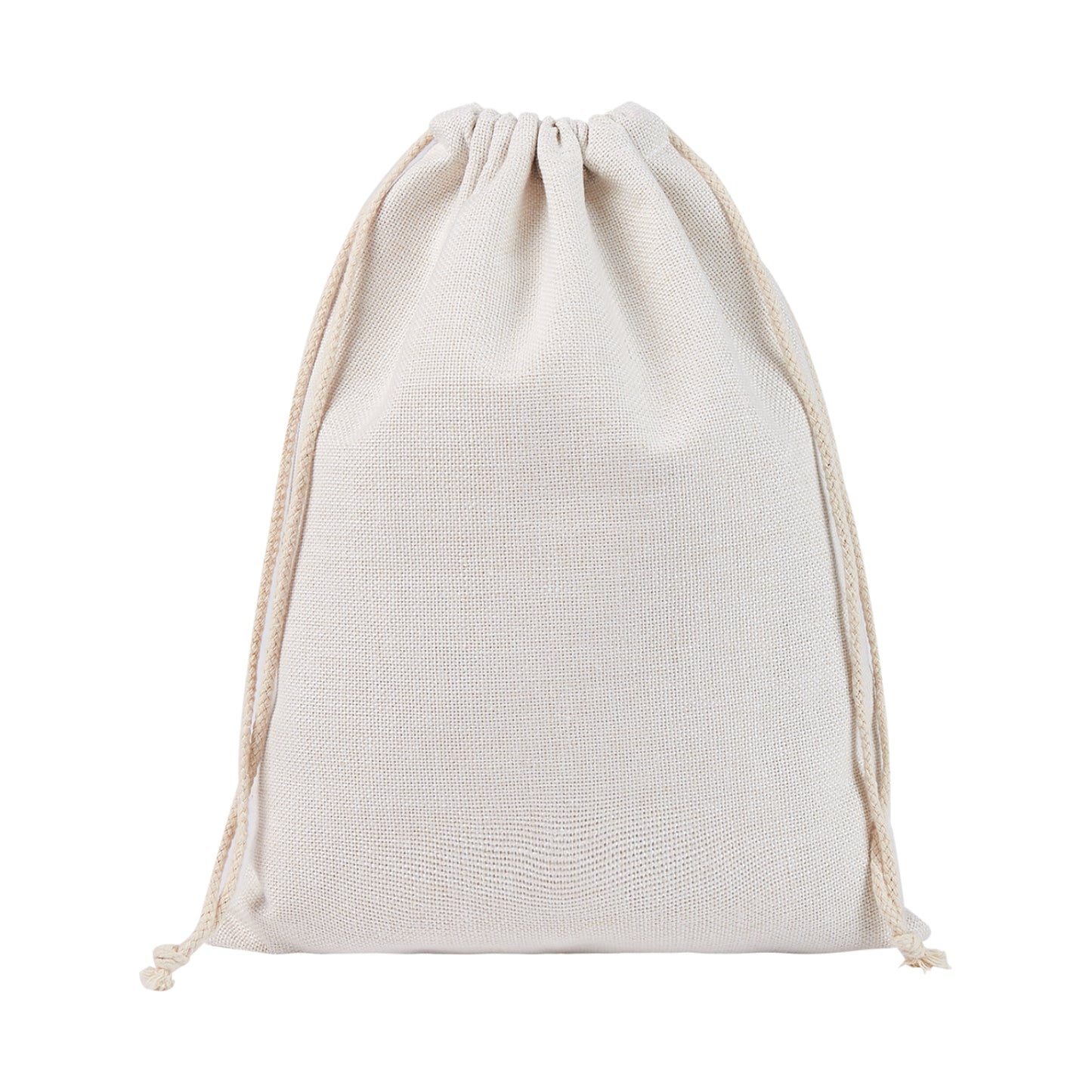 Click to see full view venoka Christmas Gift Sack Blank Linen Drawstring Bag – 19.69×27.56 Inch DIY Santa Gift Bag for Custom Embroidery, Heat Transfer, Sublimation & Painting – Reusable Xmas Packaging