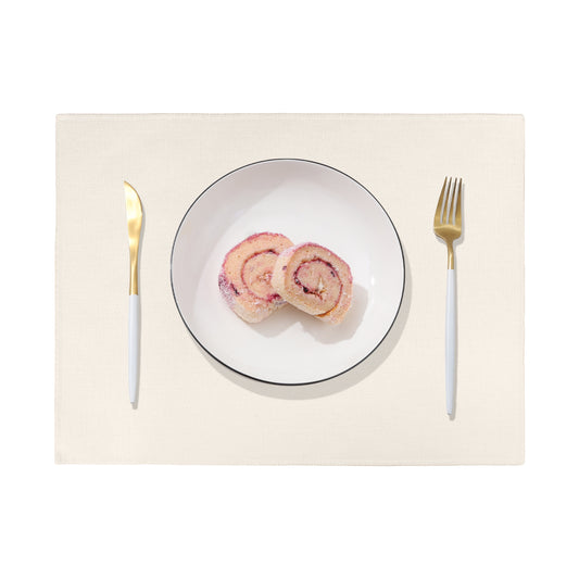 Blank Placemat Sample 380GSM Heat Resistant to 390°F Double Layer Polyester Linen Table Mat for Sublimation Heat Transfer DIY Embroidery | Single Test Sample for POD Business Wholesale Craft